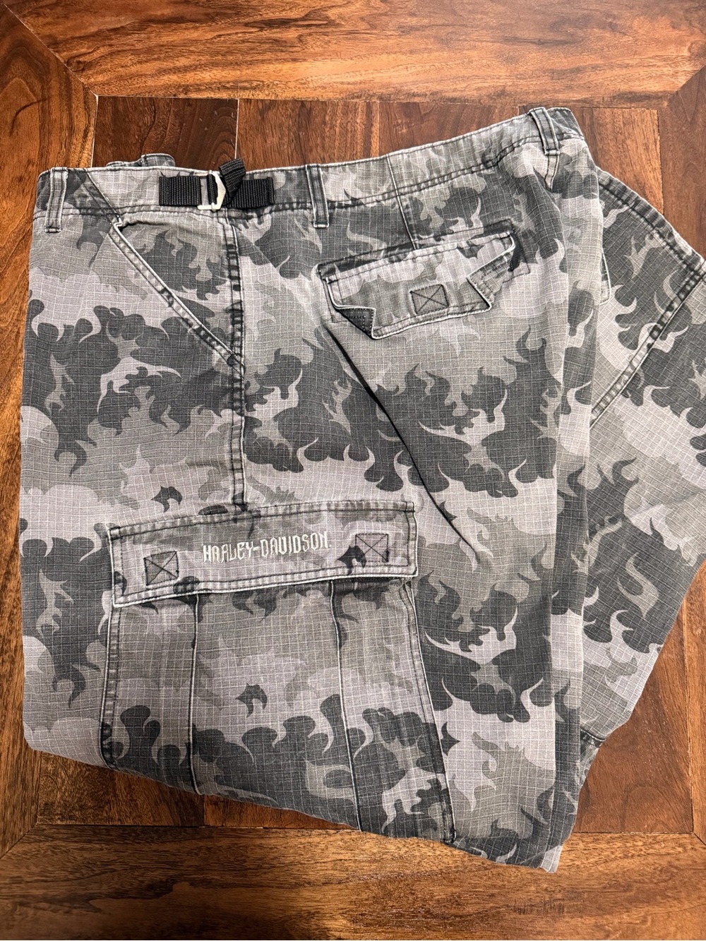 Harley-Davidson Gray Camouflage Cargo Pants